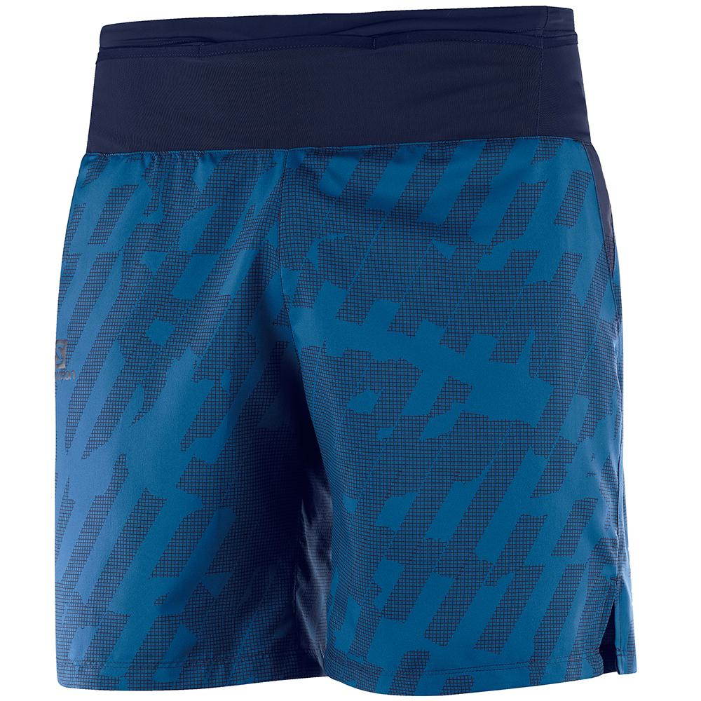 Salomon Singapore Mens Shorts - XA TRAINING M Navy | 14970-SUED